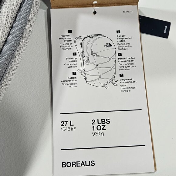 The North Face Women’s Borealis Backpack Gray 27L NWT - Picture 3 of 8